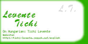 levente tichi business card